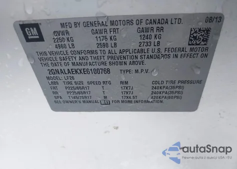 2014 Chevrolet Equinox Ls from USA, damaged, VIN 2GNALAEKXE6100768